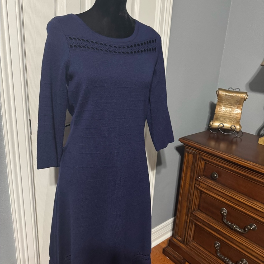 Liz Claiborne Navy Long Sleeve Dress